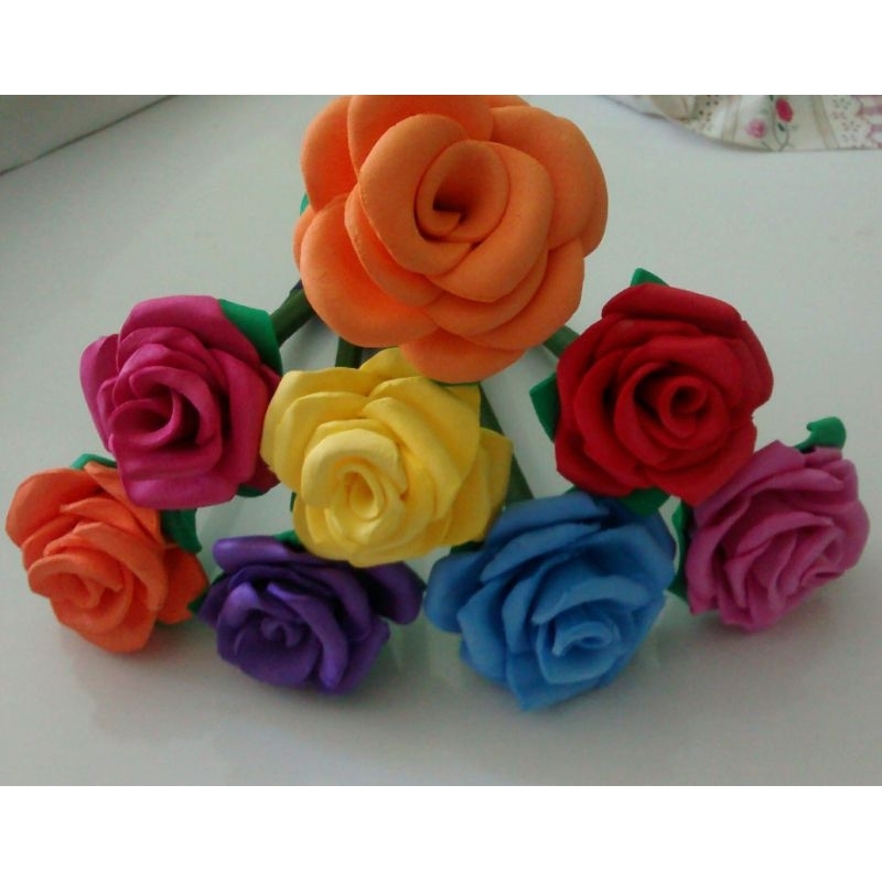 10 Canetas com Flor de EVA Lembrancinha Artesanal Caneta Decorada para Presentes e Brindes Personalizados Eventos Festa
