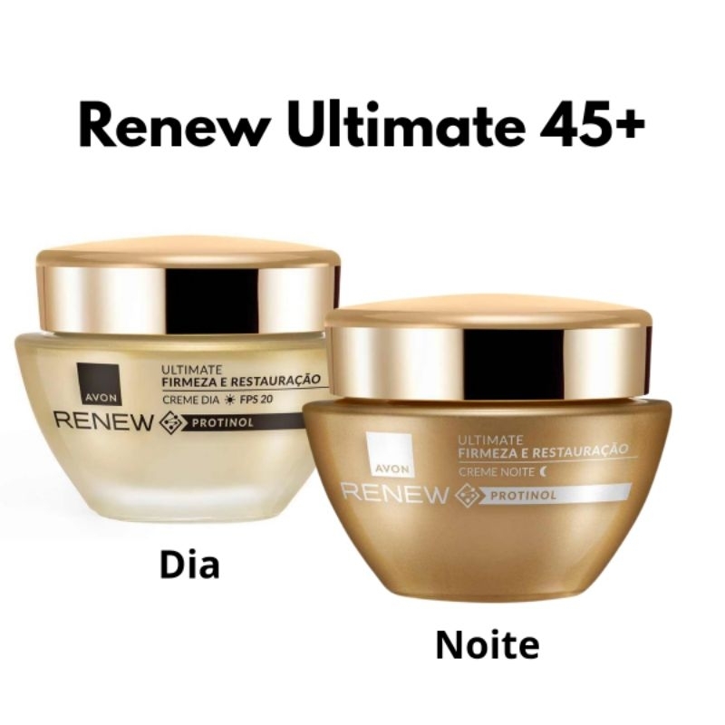 Kit Renew Ultimate 45+ (3 opções: DIA ou NOITE ou DIA+NOITE )Avon Creme Antissinais Original