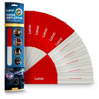Kit 6 Faixa Refletiva 3 Direita 3 Esquerda Cor Vermelha E Prata - Lunar Brasil em Oferta na Shopee
