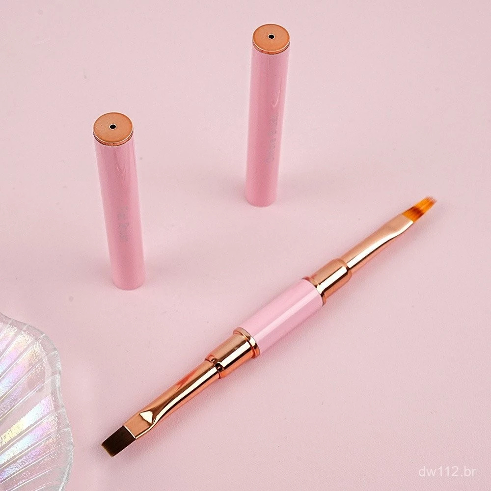 kit com 5pcs/conjunto Pincel de Arte de Unha de Dupla Face Acrílico UV Gel Extensão de Unha Caneta de Pintura de Arte Fl