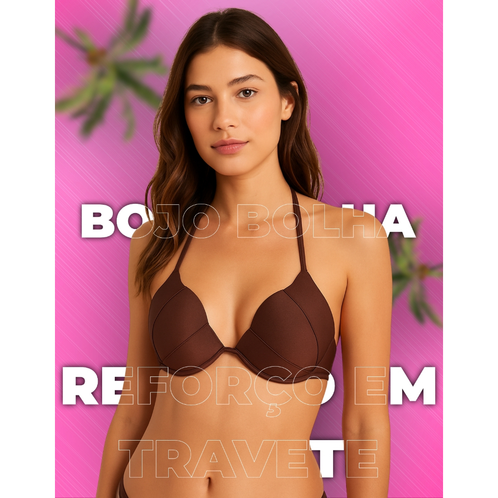 Top Avulso Concha Sereia Com Bojo Verão De Amarrar Pescoço e Costas Biquíni Feminino Promoção — imagem 2 de 2