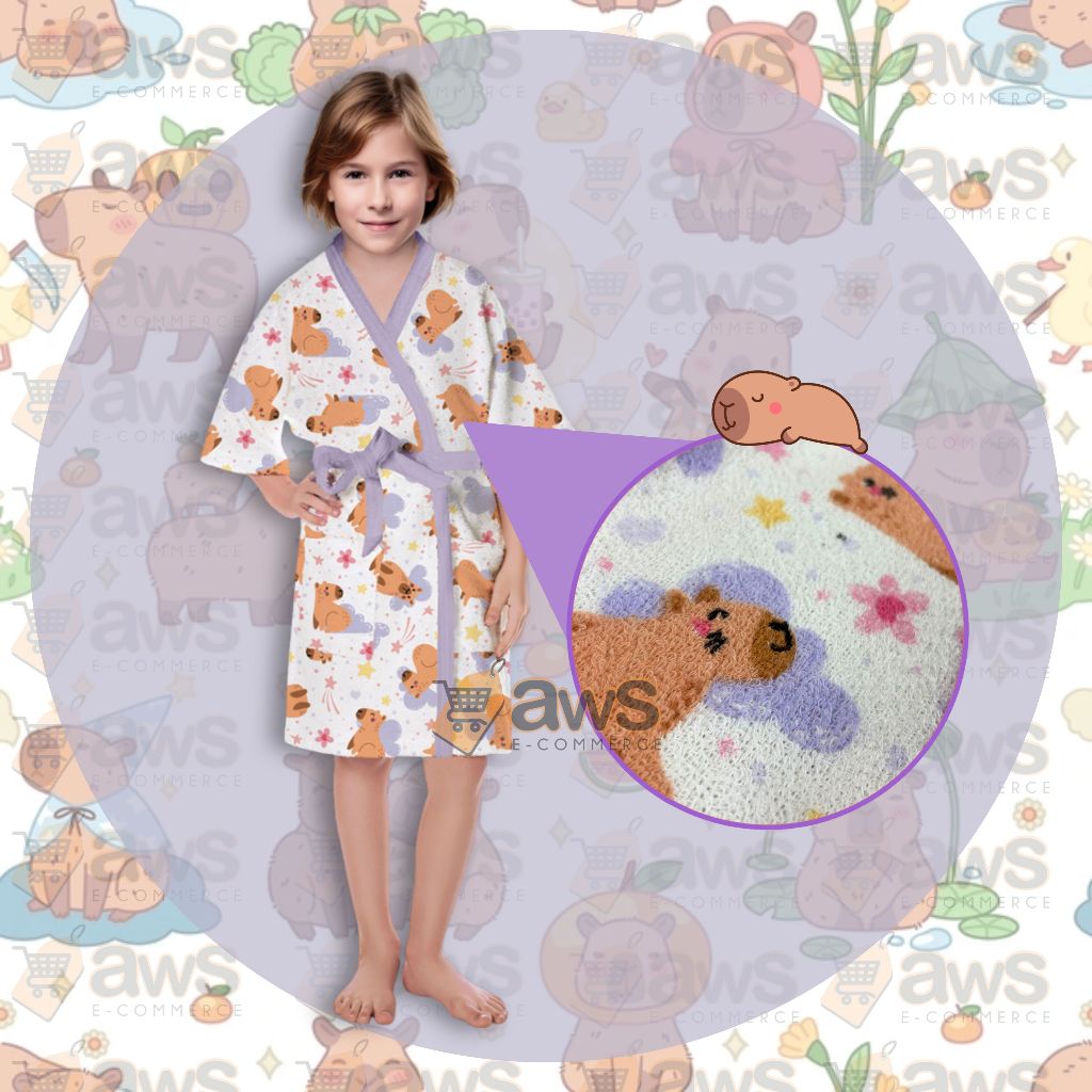 Roupão Infantil Banho Praia Piscina Capivara Lepper