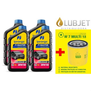 Kit 4 Litros Óleo Ipiranga 20W50 + Filtro W7 Multi 18 – Chevrolet 8V até 1999 em Oferta na Shopee