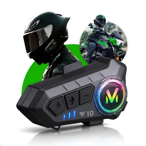 Fone de Ouvido Comunicador Sem Fio para Capacete de Motocicleta com Microfone Genérica V10 Preto em Oferta na Shopee