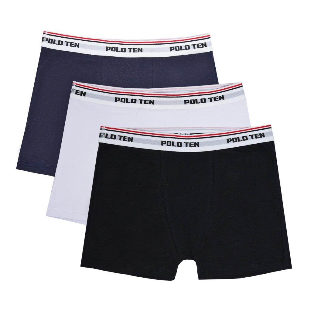Cuecas Masculina Polo Ten Boxer Pack com 3 Cuecas em Algodão
