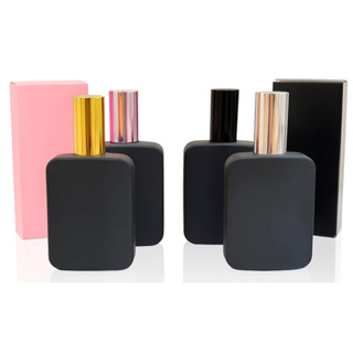 Vidro Perfume 100ml Preto Fosco + Valvula Spray + Caixa em Oferta na Shopee
