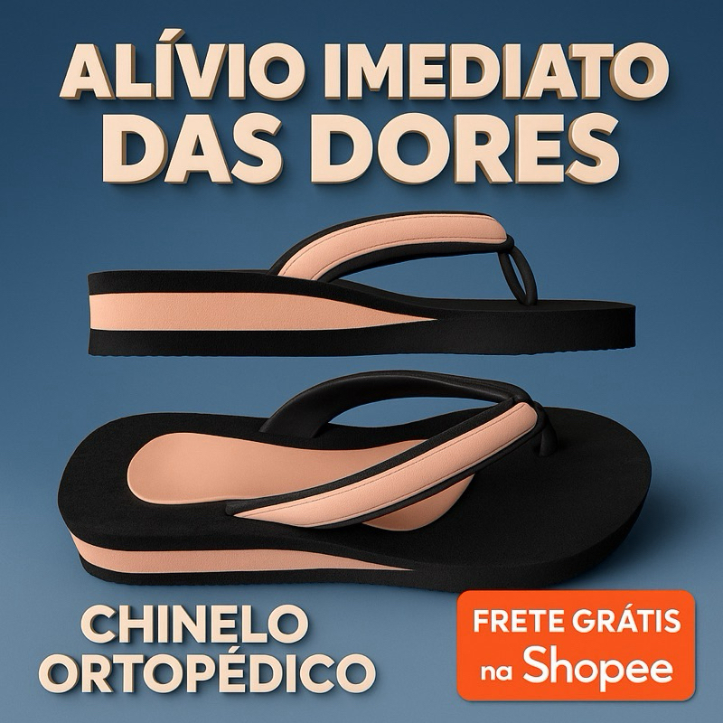 Sandália Feminina Ortopédica Conforto Imediato para Dores nos Pés Esporão e Plantar