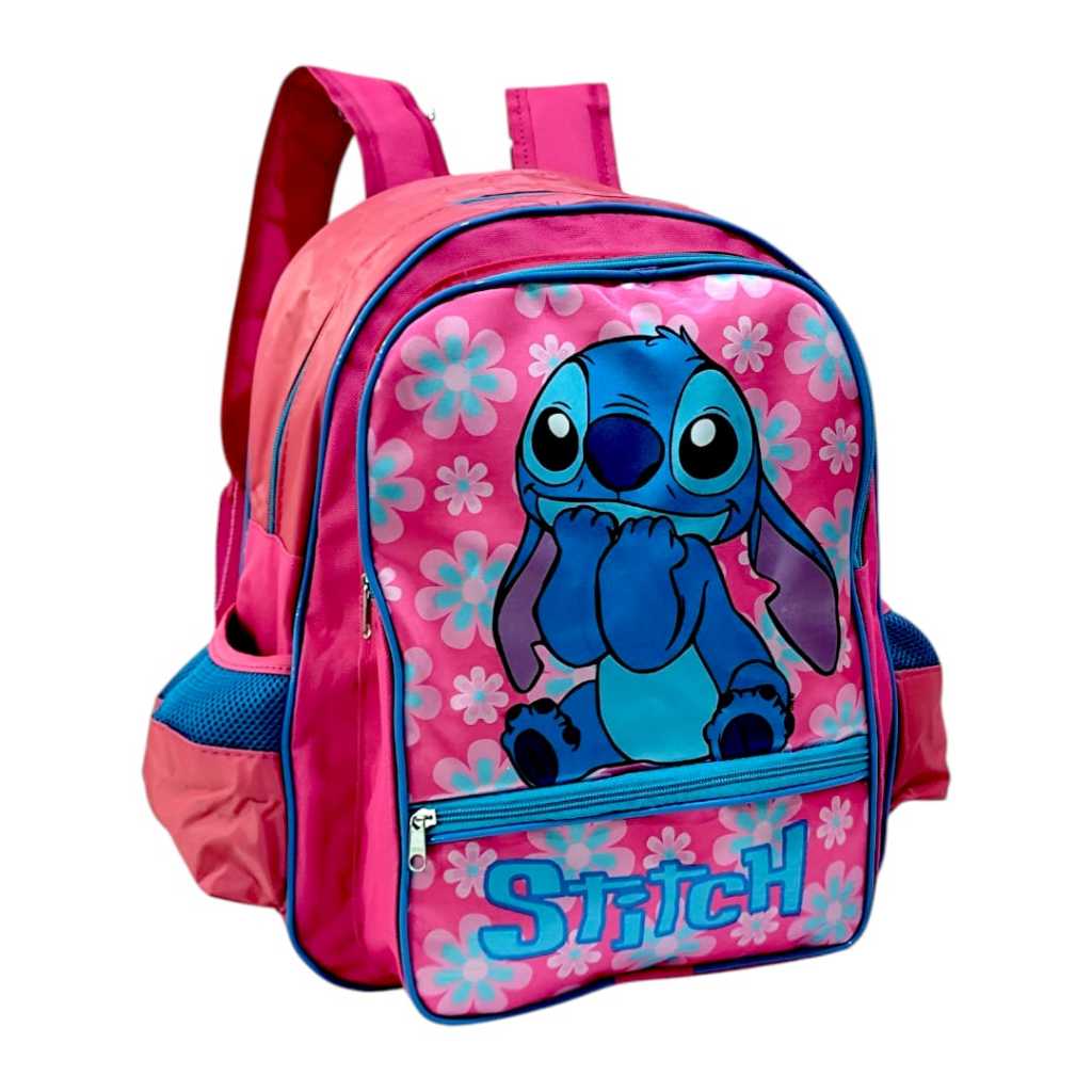 Mochila Bolsa Escolar Grande do Stich femenino Juvenil Costas em Oferta na Shopee