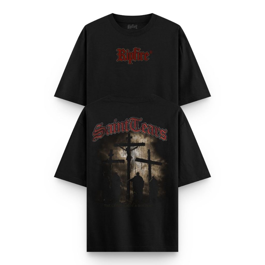 Camiseta Oversized Masculina Ripfire Moda Cristã Underground Saint Tears Streetwear Exclusivo
