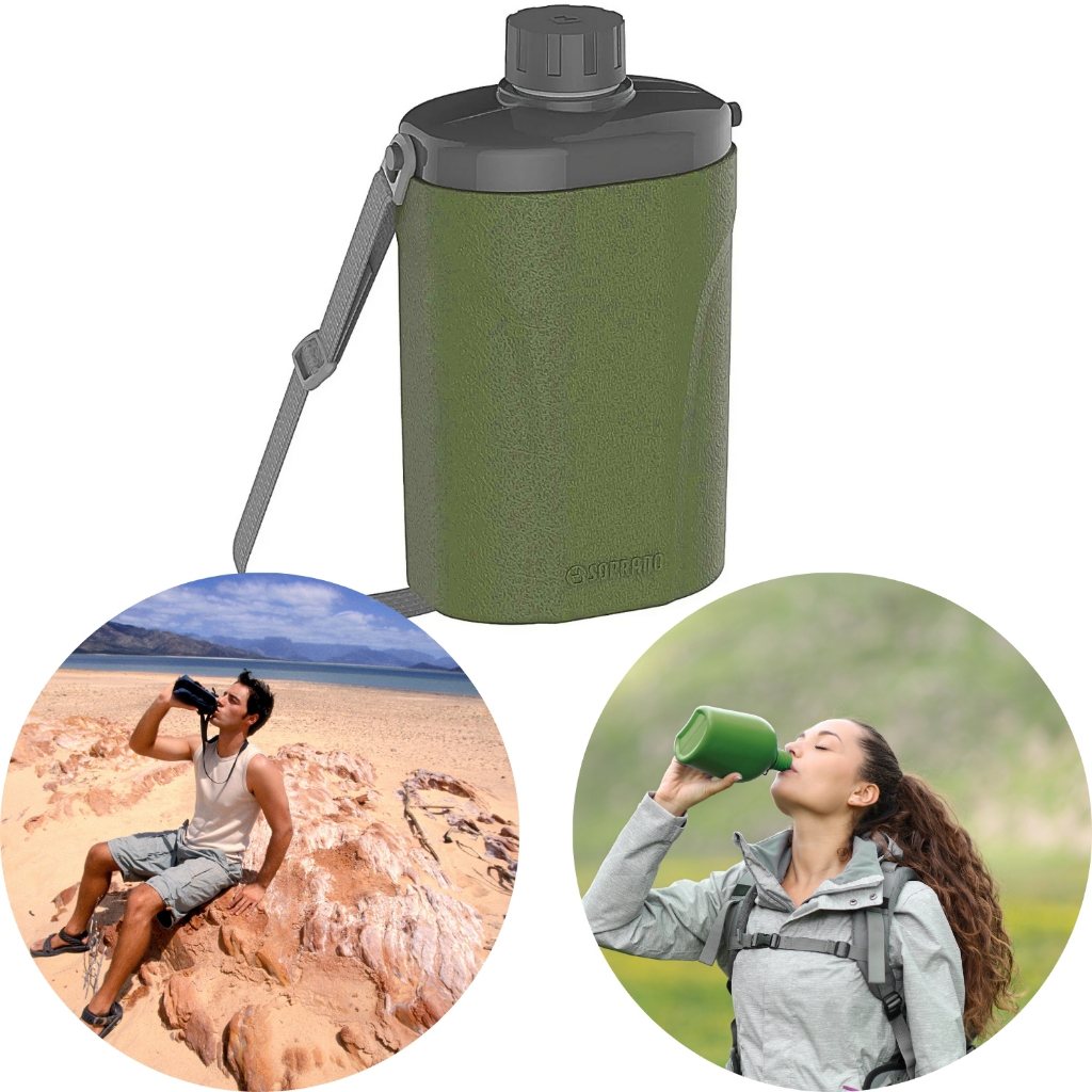 Cantil Térmico 1 Litro Eficiência Térmica 5 Horas Cor Verde
