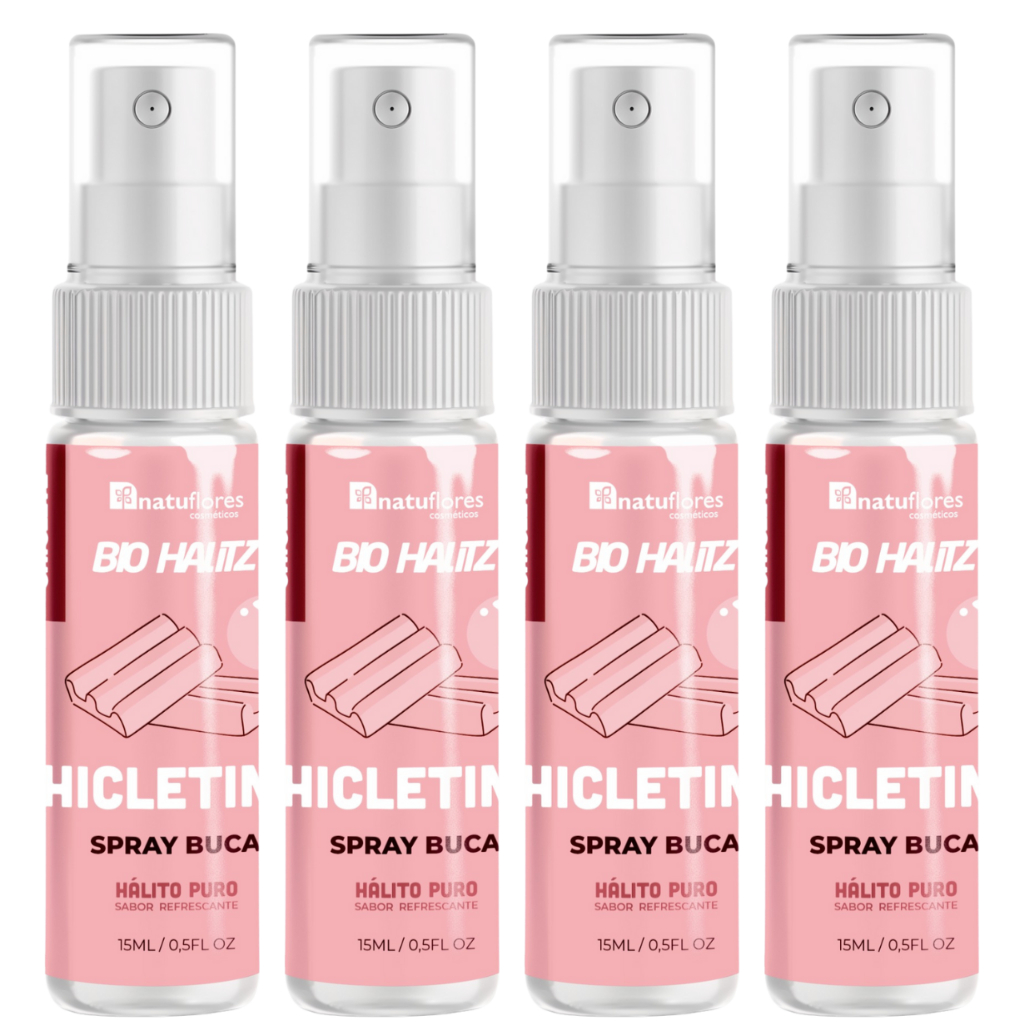Spray Bucal Bio Halitz Chicletinho Tutti-Frutti Refrescante e Portátil Contra o Mau Hálito