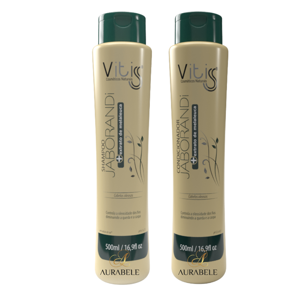 Shampoo 500ml + condicionador 500ml Jaborandi Vitiss antiqueda anticaspa redutor oleosidade