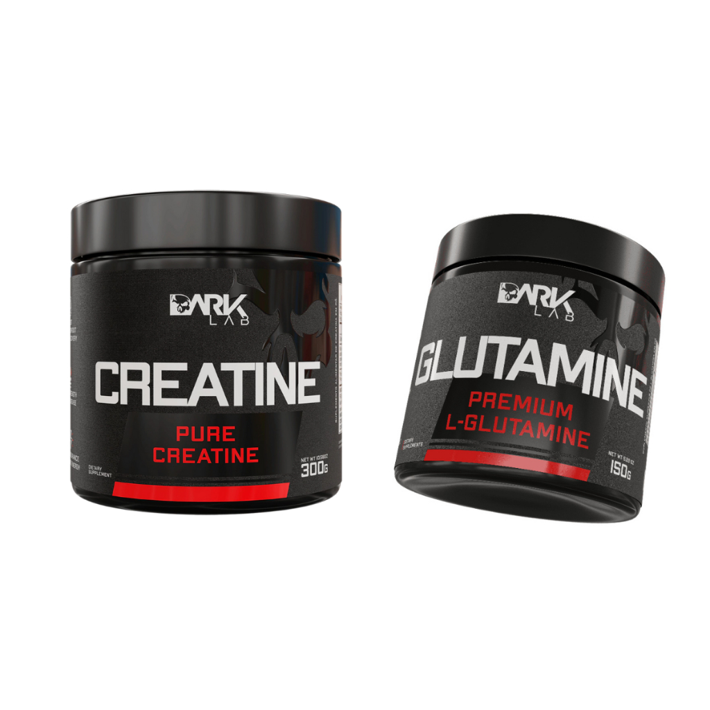 Kit Creatina Monohidratada Pura 300g + Glutamina 150g - Dark Lab em Oferta na Shopee