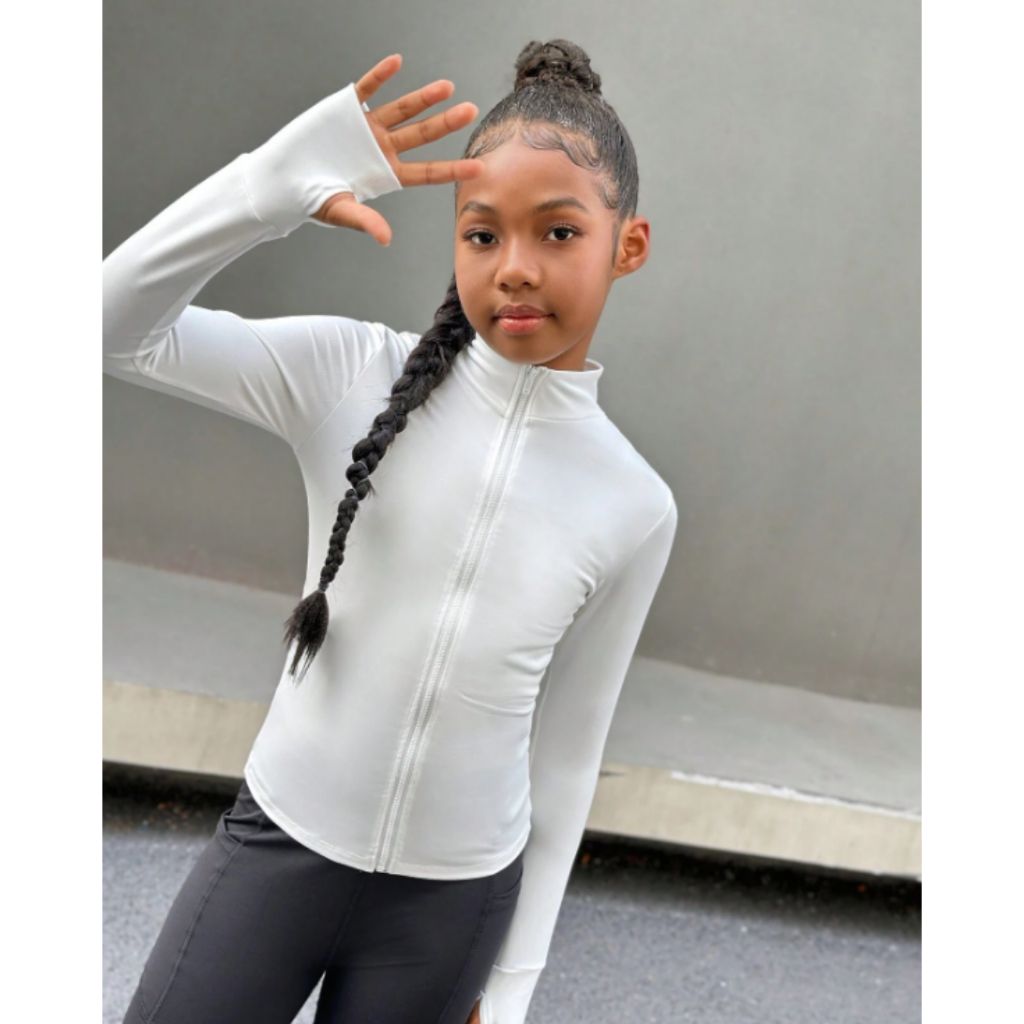 Jaqueta Slim Esportiva 6 a 12 anos Infantil Pré Adolescente Segunda Pele Várias Cores Seca Rápido