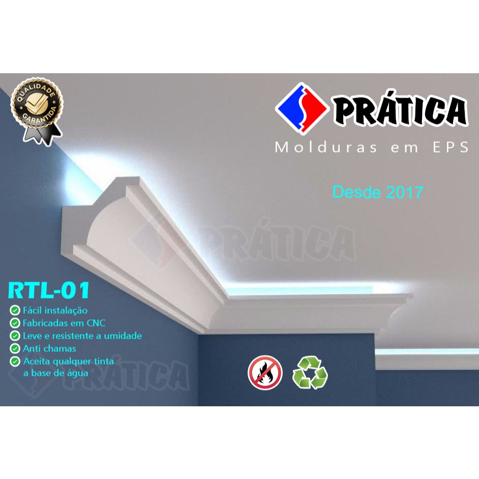 Caixa 26 Metros Iluminação Indireta LED Moldura de Teto de Isopor(EPS) Melhor Que Gesso