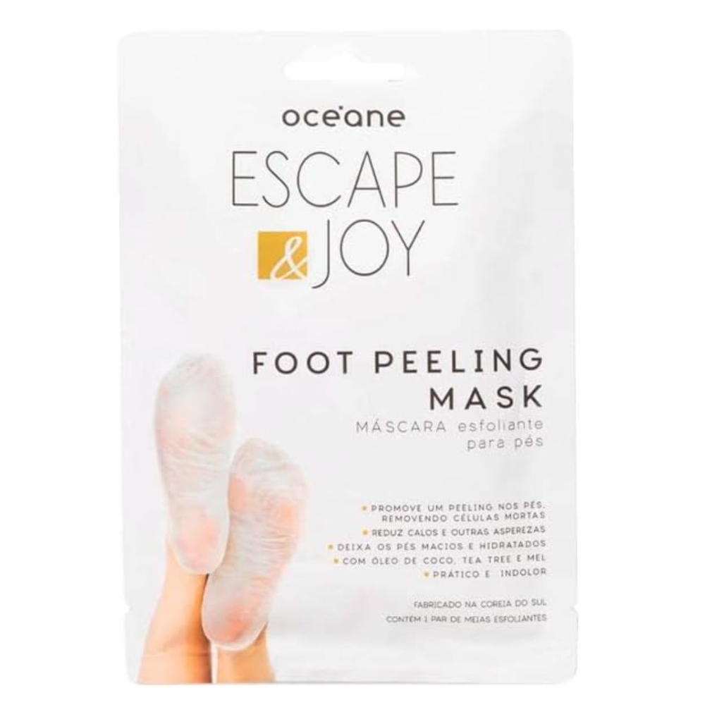 Máscara Esfoliante para Pés com Óleo de Coco Océane Foot Peeling Mask 1 Par