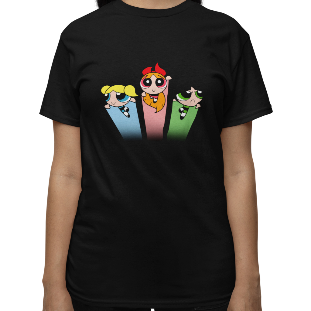 Camiseta Baby Look Feminina Super Estilosa E Confortável Trio Meninas Super Poderosas
