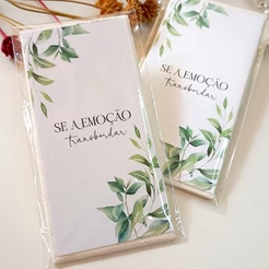 Lágrimas de Alegria para Casamento – Kit com Lenço e Tag Floral – PRONTA ENTREGA