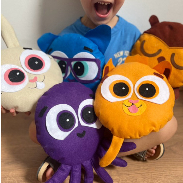 kit com 5 enfeites em feltro super fofo / bolofofo/ festa infantil/ criança/ infância em Oferta na Shopee