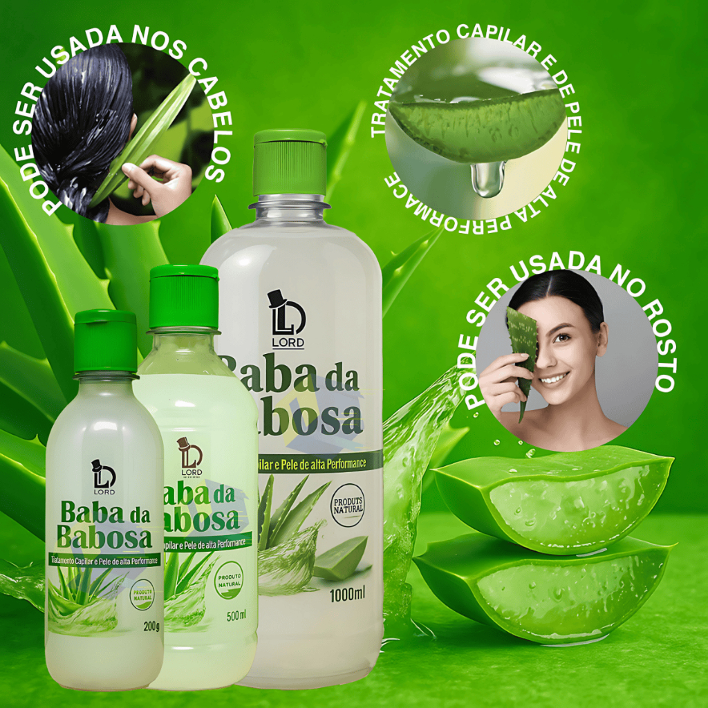 Baba Da Babosa Extrato Natural P/ Cabelos e Pele Aloe E Vera em Oferta na Shopee