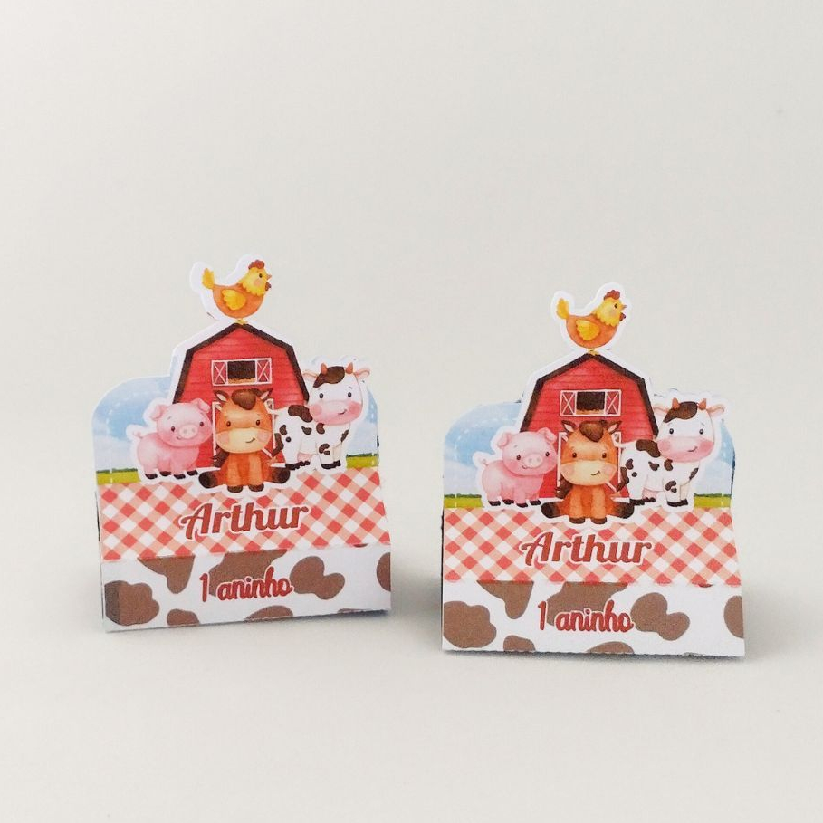 Porta Bis Duplo Fazendinha Personalizados /Lembrancinha de Festa /Aniversário