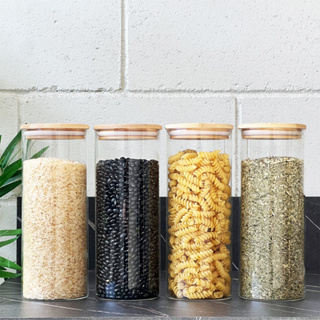 Pote Hermético de Vidro 1500ml com Tampa Bambu Para Mantimento em Oferta na Shopee