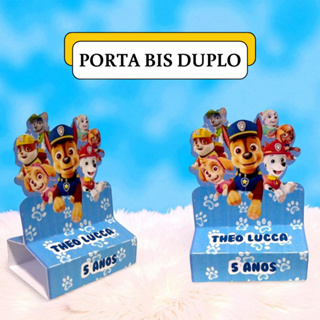 20 Porta Bis Duplo Personalizado Patrulha Canina – Lembrancinha Festa Infantil, Aniversário, Decoração Menino em Oferta na Shopee