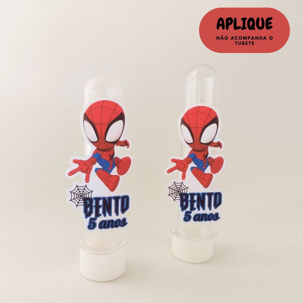 Apliques Personalizados para Tubetes Homem Aranha/Lembrancinhas / Kit Festa infantil Homem Aranha/Aniversário/papelaria