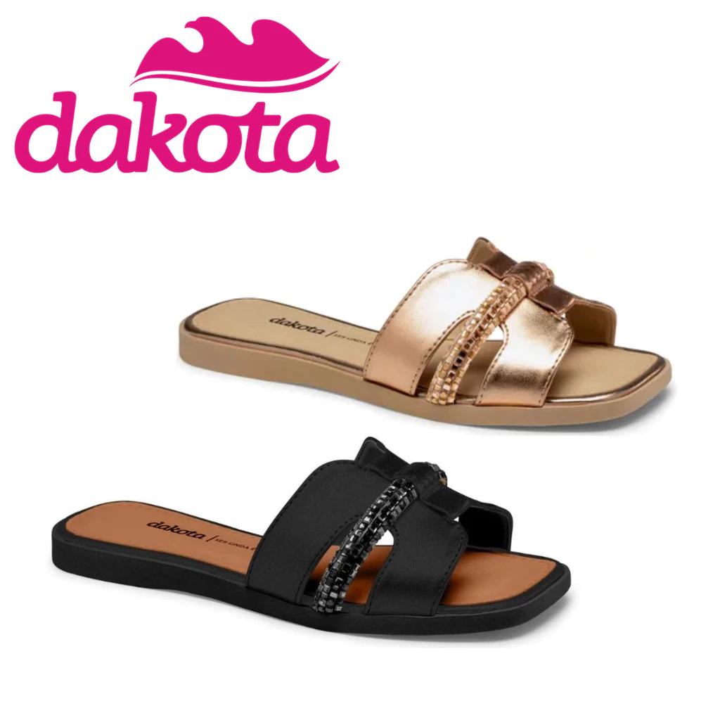 Chinelo Dakota Feminina Rasteira Gáspea
