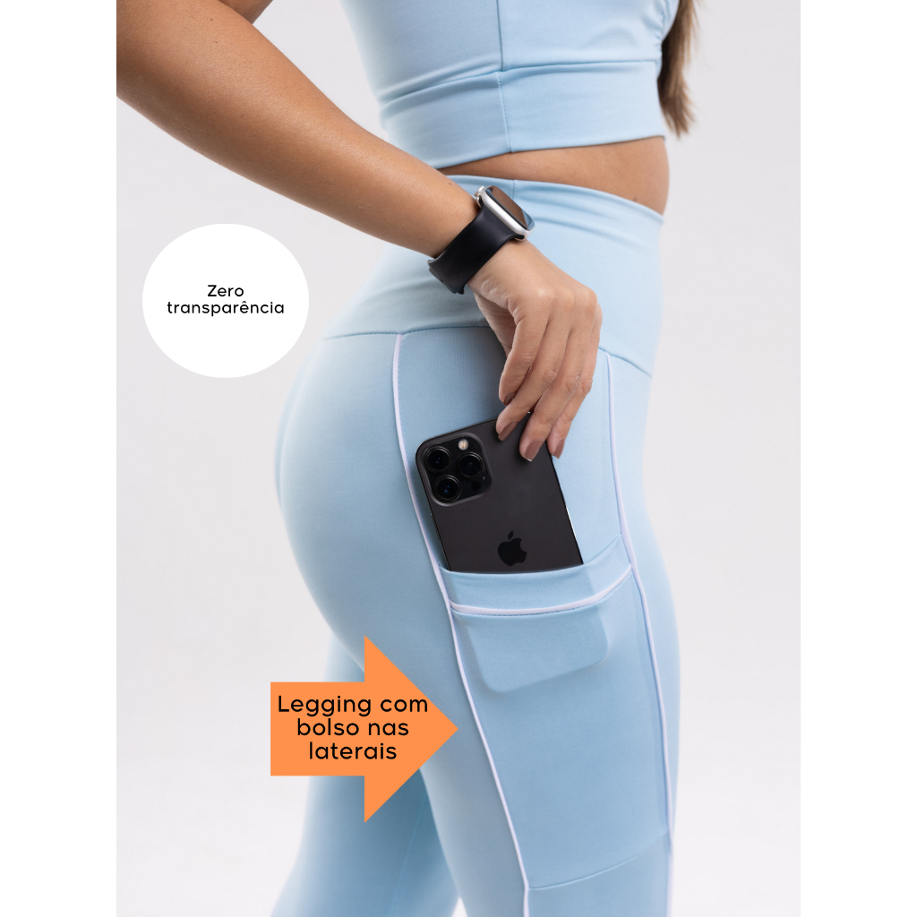 Conjunto Calça Legging e Cropped Fitness Academia feminino em Oferta na Shopee