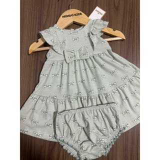 Vestido Milon Verão Com tapa fralda Bebe Menina 3/6m ao 18/24m em Oferta na Shopee