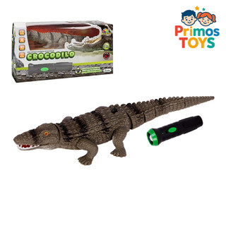 Crocodilo Controle Remoto Infravermelho 2 Funções Brinquedo Realista Luz Som e Movimento - Art Brink
