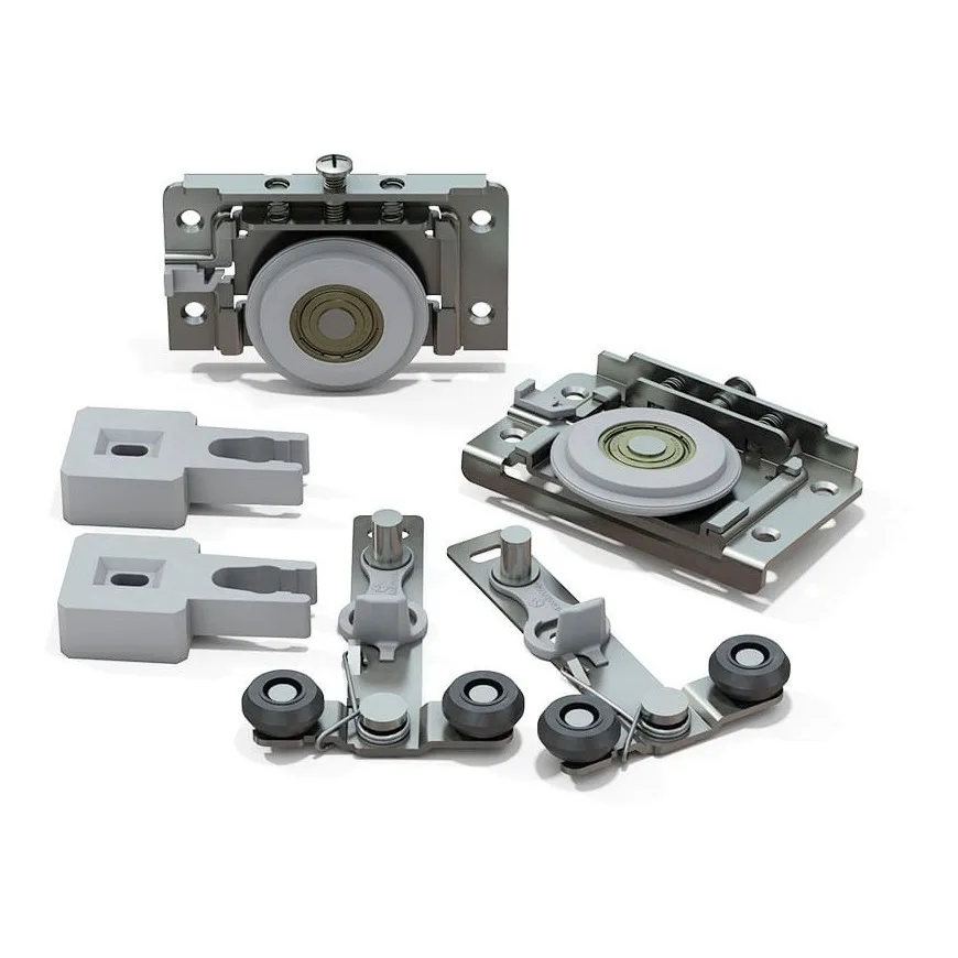 Kit Roldana Porta de Correr de Guarda Roupa Rodinha para 1 porta RO624025