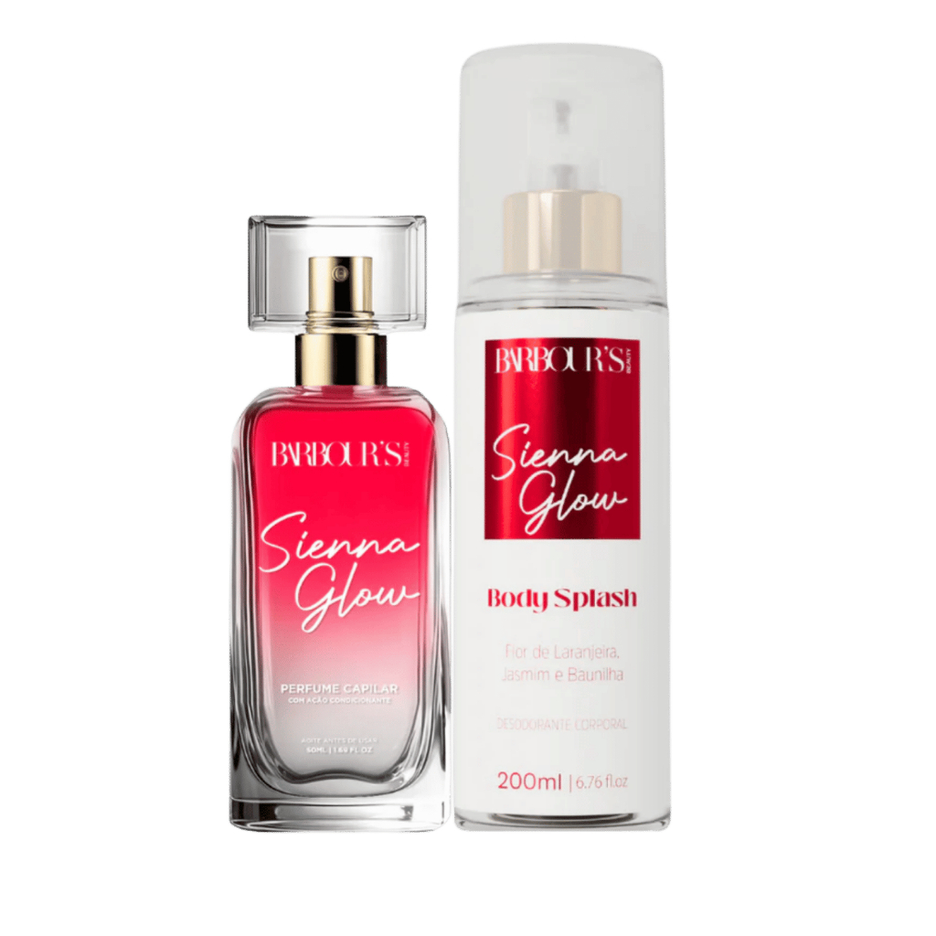 Kit Perfume Capilar 50ml e Body Splash Sienna Glow 200ml Barbour's Beauty em Oferta na Shopee