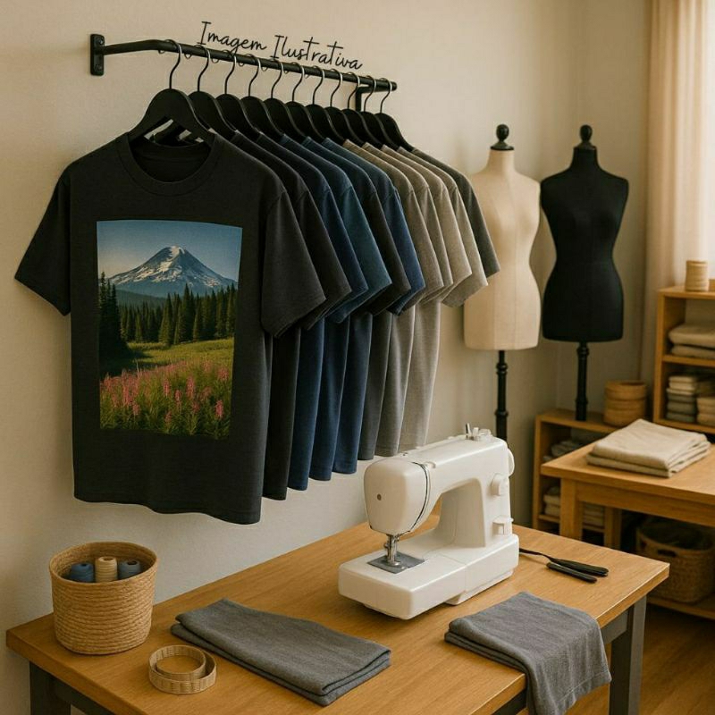 Arara Cabideiro Provador de Parede , 80cm x 30 cm , Preto & Branco