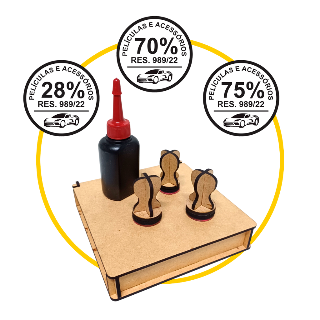Kit 3 Carimbos Chancela Profissional para Marcação de Películas e Insulfilm – Alta Precisão em Oferta na Shopee
