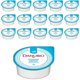 Requeijão Cremoso DANUBIO EM BLISTER sache 18g caixa com 15 unidades em Oferta na Shopee