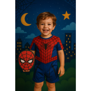 FANTASIA INFANTIL HOMEM ARANHA COM MÁSCARA DE EVA MENINOS PARA AS FESTAS ANIVERSÁRIOS E CARNAVAL em Oferta na Shopee