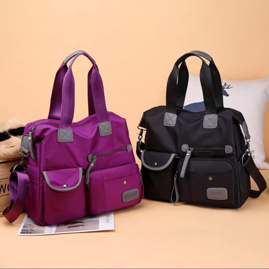 Bolsa de ombro feminina de nylon mais vendida, bolsa transversal de grande capacidade em Oferta na Shopee