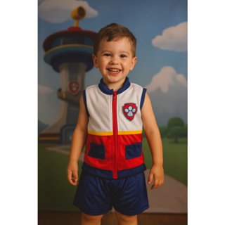 FANTASIA INFANTIL CONJUNTO PATRULHA CANINA RAYDER PARA MENINOS PARA AS FESTAS ANIVERSÁRIOS E CARNAVAL em Oferta na Shopee