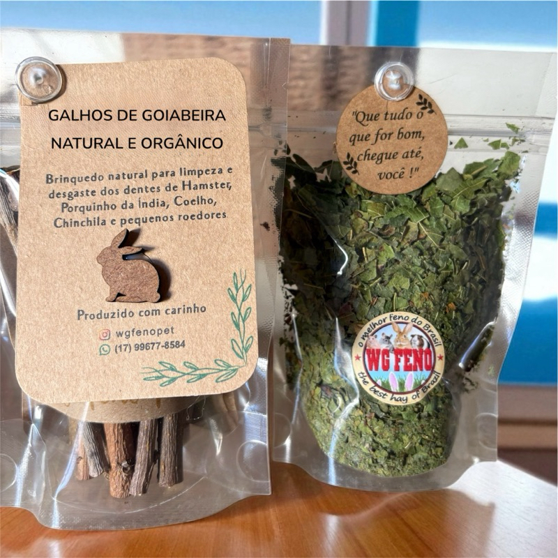 Kit Galhos de Goiabeira + Folhas de Goiabeira Desidratadas