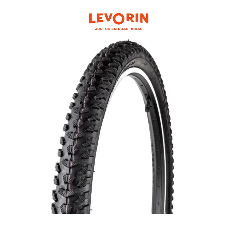 Pneu Aro 26 x 1.95 Levorin Excess Cravão Cravo Borrachudo Reforçado Bicicleta Bike Mtb