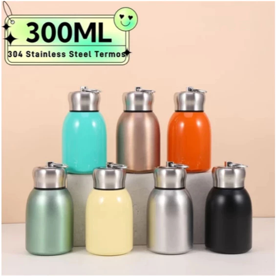 275ml Caneca Térmica Crianças Chaleira 304 Aço Inoxidável Isolado Esporte Garrafa Viagem Portátil À Prova