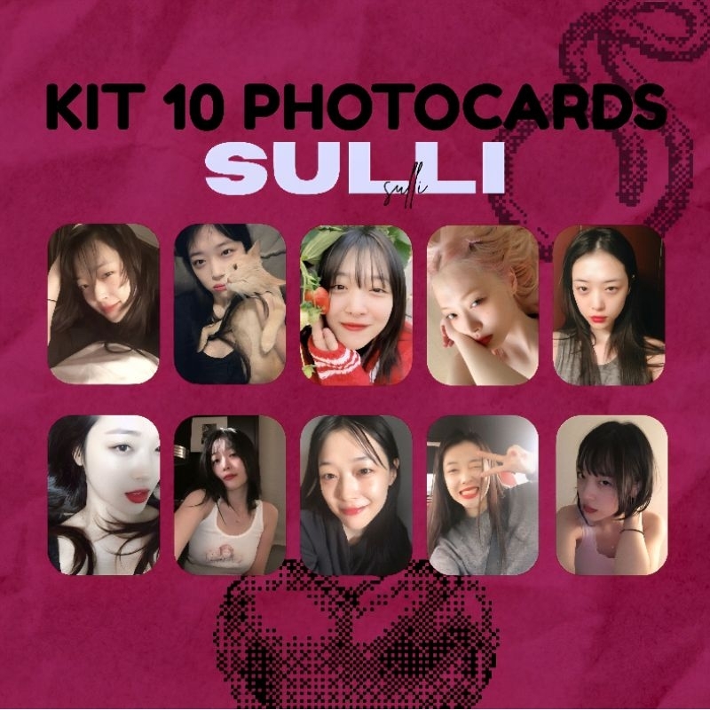 KIT 10 PHOTOCARDS FANMADE SULLI