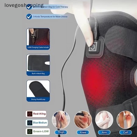Joelheira Elétrica Massagem Fisioterapia Infravermelho Reabilitação Almofada Perna Alivia Dor - OFERTA