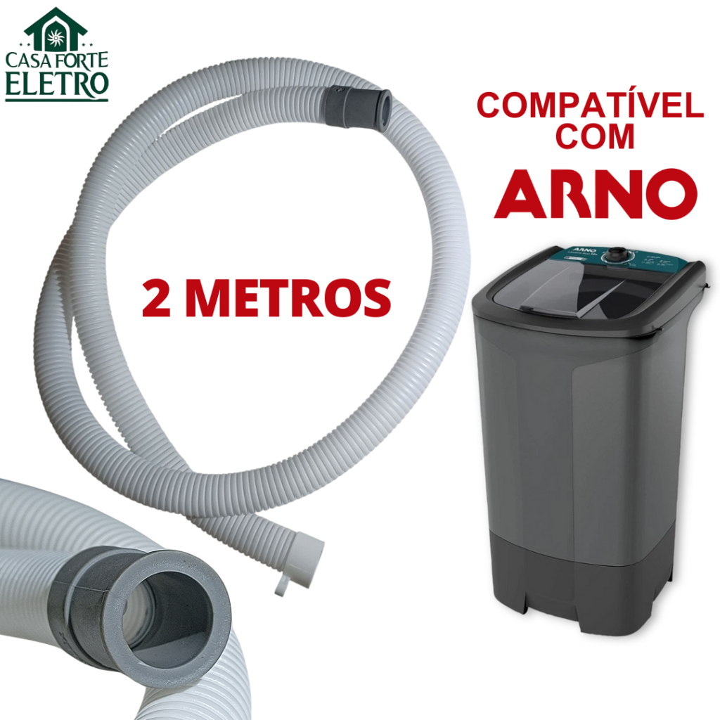 Mangueira  2 Metros Saída de Água para Tanquinho 10Kg Arno Lavete Eco 10+ em Oferta na Shopee