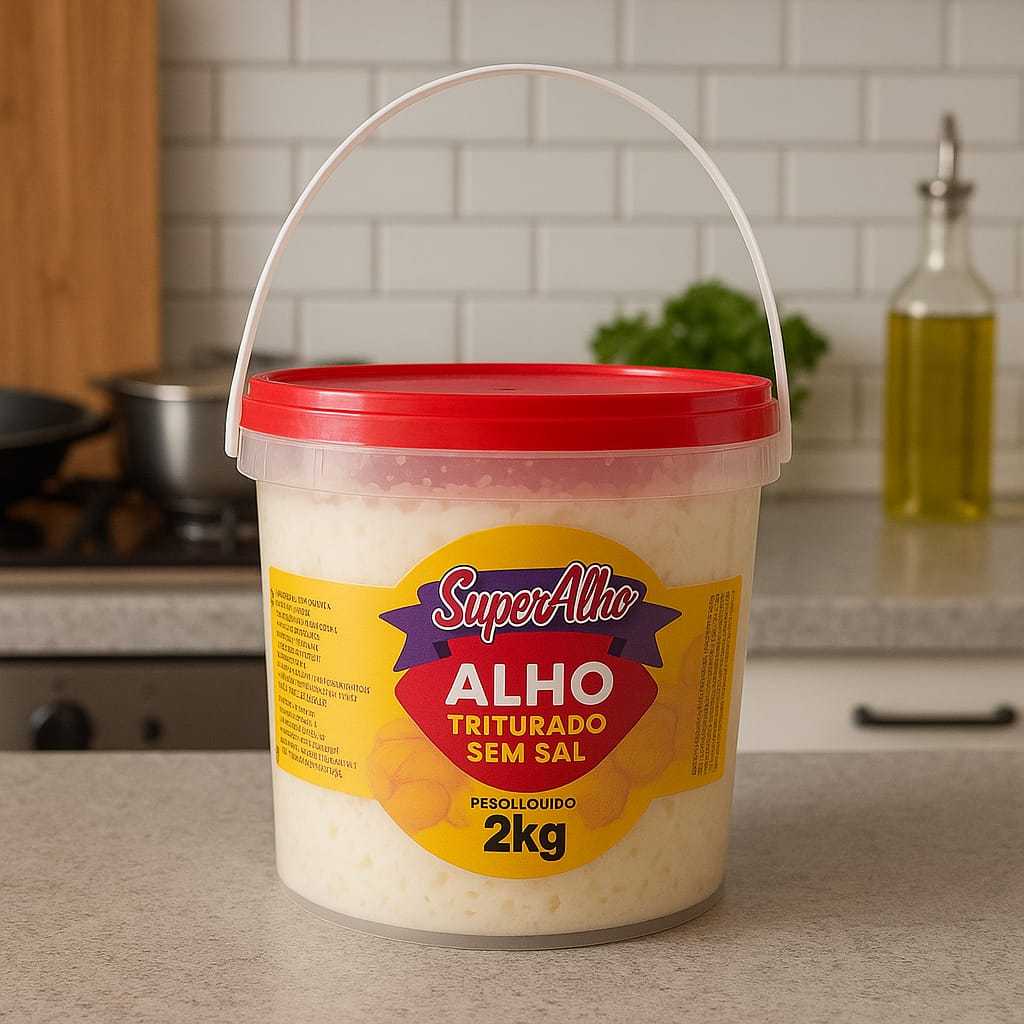 Balde Alho triturado 2kg Pronto para o Uso validade longa Envio Imediato em Oferta na Shopee