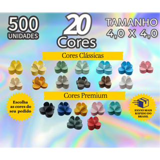 500 Forminhas 4 Pétalas 19 Cores - 4,0x4,0 em Oferta na Shopee