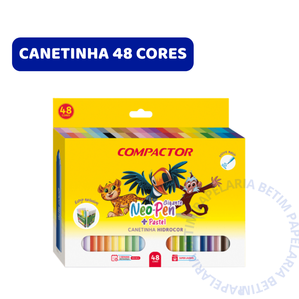 Canetinha 48 Cores Compactor: Onde Comprar | BuscaProdutos