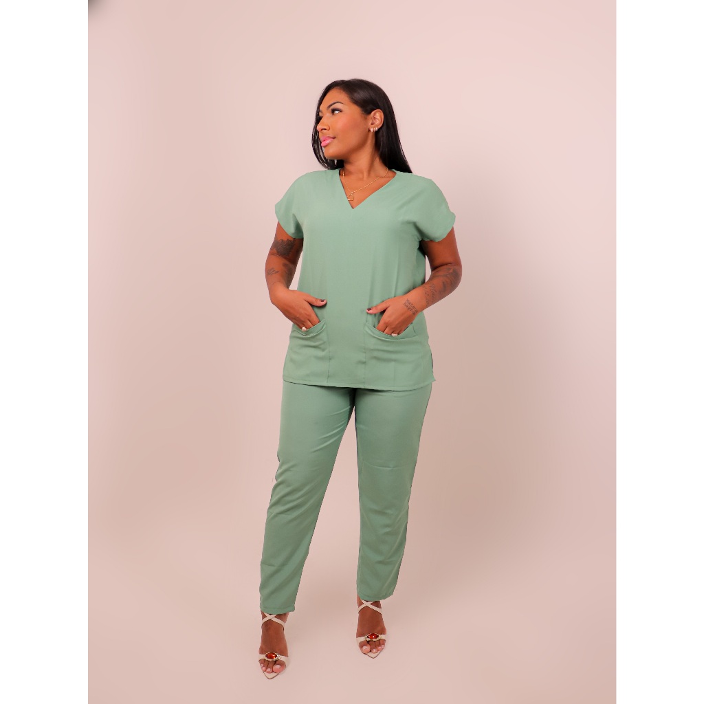 Conjunto Pijama Cirúrgico/Hospitalar  (VERDE MENTA)Conforto, Qualidade e Durabilidade